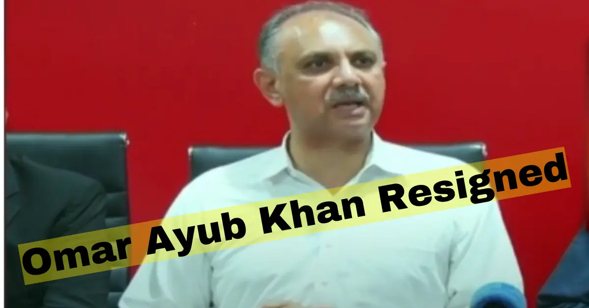 in picture Omar Ayub Khan Resigned from the Secretary General